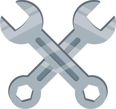 İki gri ucu açık anahtar birbiri üzerine geçiyor. Mekanikleri, tamirleri ve inşaatı sembolize ediyor. Gri renk, resme temiz ve modern bir hava veriyor..