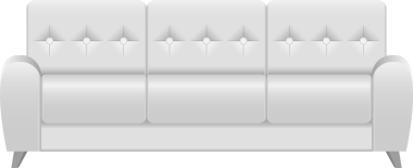 Dijital olarak hazırlanmış, temiz, modern bir estetik ile tasarlanmış sırt yastıkları ve yuvarlak kollukları olan üç koltuklu bir resim. Rahatlamaya uygun..