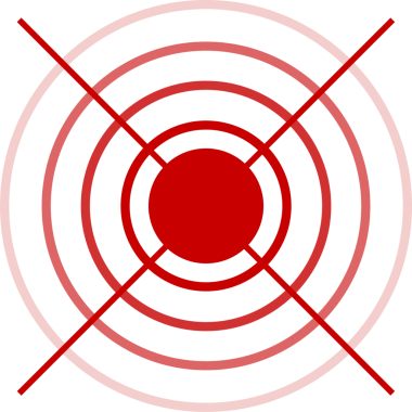 Grafiksel bir resim, özmerkezli çemberler ve kesişen çizgilerden oluşan kırmızı bir hedef içerir. Hedef hassasiyeti simgeliyor..