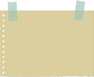 İki şerit açık mavi bant kullanılarak yüzeye bronzlaşmış, kenarları delinmiş ve yırtık kenarlı dikdörtgen kağıt bir çarşaf yapıştırılır. Kağıt boş..