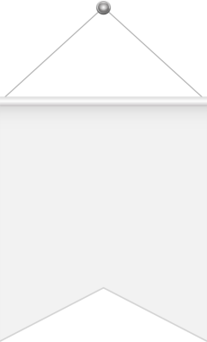 Dikey odaklı, alt kenarı sivri uçlu, koyu arkaplana karşı bir tel ve top şeklindeki bağlayıcı destekli, nötr renkli bir asma parşömen..