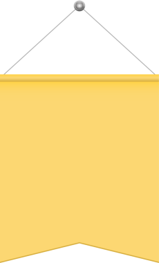 Altında ok başı olan bir asma afişi sergileniyor. Sancağın sarı rengi siyah bir arkaplan ile zıt ve gümüş bir kablo tarafından tutulur..