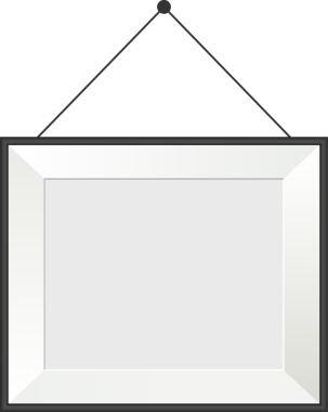 Basit ama zarif bir asılı çerçeve, parlak beyaz bir girdiyi başlatan karanlık bir kenarı içerir. Çerçeve koyu bir arkaplan üzerinde askıya alınır, karşıtlık yaratır.