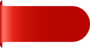 Bu resim kıvrımlı kenarı olan parlak kırmızı bir pankartı gösteriyor, derinlik hissi yaratıyor. Tasarım basit ve etkili, siyah bir zemin üzerine kurulmuş..