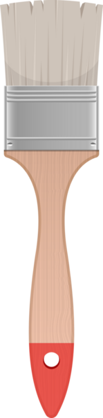 Resim bir fırça gösteriyor. Tüyleri açık kahverengi ve yumuşaktır. Gümüş bir dağ gelinciği onları kırmızı uçlu açık kahverengi ahşap sapa bağlar..