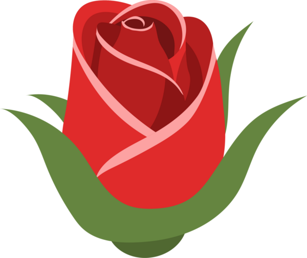 Çarpıcı bir görüntü, açık kırmızı aksanlı kırmızı bir gül goncasının dijital bir illüstrasyonunu gösteriyor. Yeşil yapraklar tomurcuğun temelini sarar, siyah bir arkaplan üzerine kurulur..