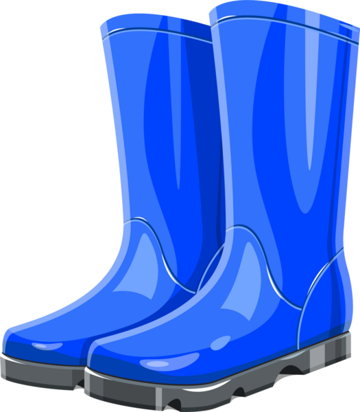 Siyah bir fonda iki mavi yağmur botu sergileniyor. Botlar uzun, parlak ve kauçuktan yapılmış, ıslak hava ve çamurlu koşullar için mükemmel..