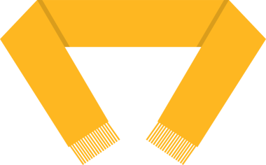 Görüntü, siyah arka planda serilmiş basit, şık sarı bir eşarbı gösteriyor. Eşarbın her iki ucunda püsküller olan klasik dikdörtgen şeklinde bir şekli var..