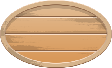 Açık kahverengi ahşap levhaları içeren dijital olarak resimlenmiş bir oval tabela benzer tonda bir çerçeve ile bir arada tutularak kırsal ve klasik bir estetiği çağrıştırıyor..