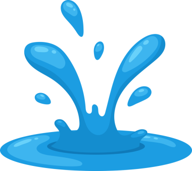 Bu görüntüde canlı bir mavi su serpintisi var. Havadaki damlacıklar ve altındaki sakin bir havuz var. Hepsi zıt bir karanlık arka planda. Tazelik uyandırıyor..