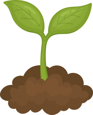 Bu resim bir toprak yığınından filizlenen bir tohumu tasvir ediyor, iki genç yaprağı yukarıya doğru uzanıyor. Yeni başlangıçları, büyümeyi ve gelecek için potansiyeli sembolize eder..