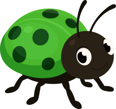 Dost canlısı bir uğur böceği, yeşil bir vücut ve koyu beneklerle sergilenir. Neşeli yüzü, kocaman gözleri ve küçük bir gülümsemesiyle, cazibesini arttırır..