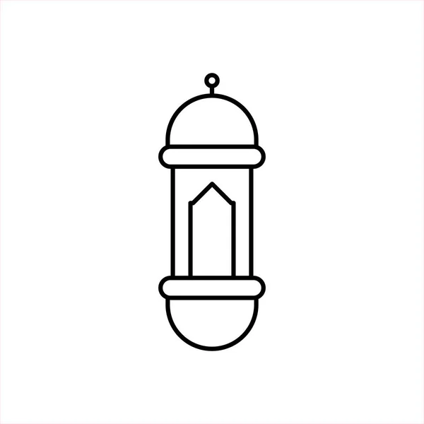 Symbol Ramadánské Svítilny Monochromatický Obrázek Pozadí — Stockový vektor