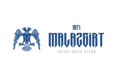 1071 Ağustos, Malazgirt Zaferi Kutlu Olsun. (Mutlu Malazgirt Zaferi) Tebrik kartı, afiş, sosyal medya şablonu, sancak vektör illüstrasyonu.