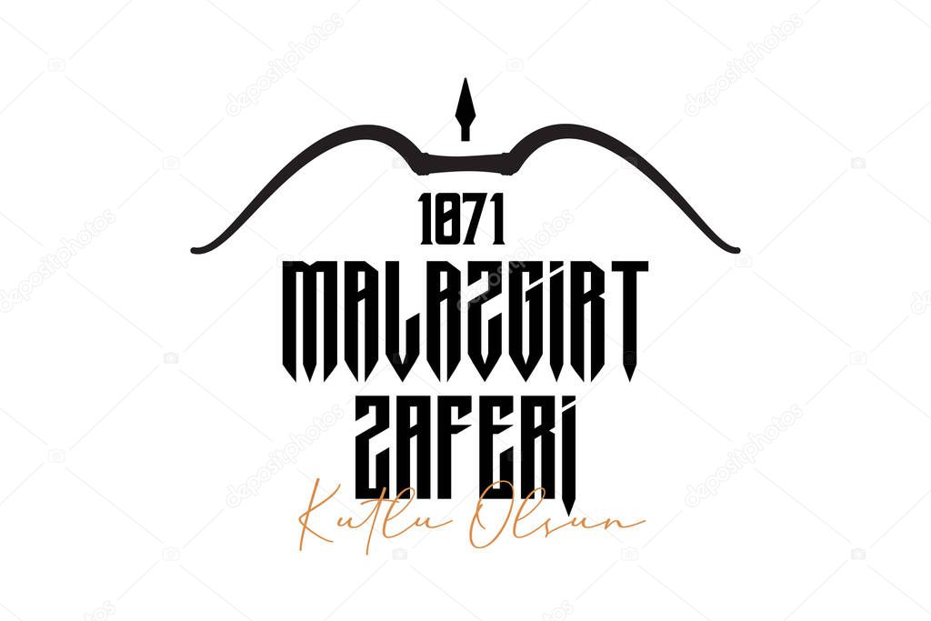 1071 August 26, Malazgirt Zaferi Kutlu Olsun. (Happy Malazgirt Victory) Greeting card, banner, social media template, banner vector illustration.
