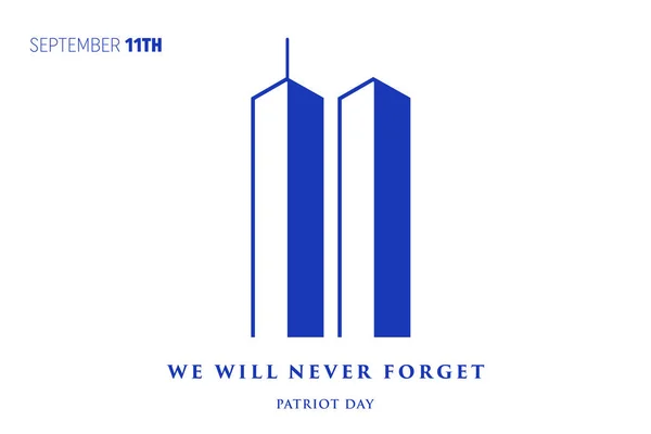Πανό Patriot Day 911 Κάρτα Patriot Day Των Ηπα Σεπτεμβρίου — Διανυσματικό Αρχείο