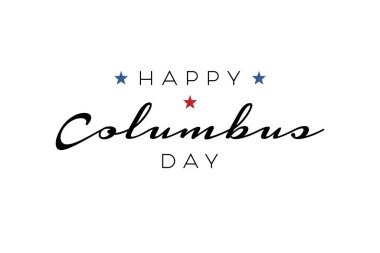  Kolomb Günü 'nün reklam, poster, afiş ve Amerikan bayrağıyla dolu şablonu kutlu olsun. Columbus Günü duvar kağıdı.