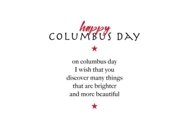  Kolomb Günü 'nün reklam, poster, afiş ve Amerikan bayrağıyla dolu şablonu kutlu olsun. Columbus Günü duvar kağıdı.