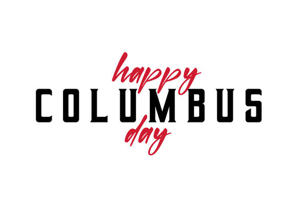  Happy Columbus Day Greeting Card for advertising, poster, banner, template with American flag. Columbus day wallpaper.