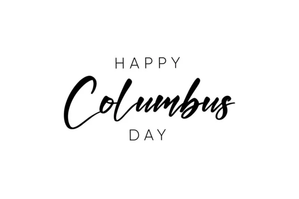 Happy Columbus Day Grußkarte Für Werbung Plakat Banner Vorlage Mit — Stockvektor