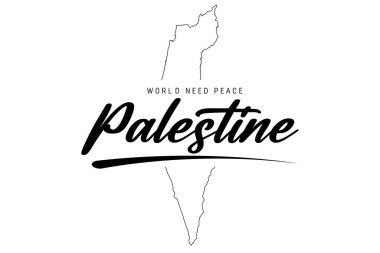 Filistin vektör illüstrasyonu için dua edin. Özgür Filistin bayrağı duvar kağıdı, el ilanı, afiş vektör illüstrasyonu