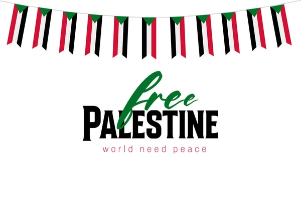Молитесь Векторные Иллюстрации Палестины Бесплатные Обои Палестинским Флагом Флаер Векторная — стоковый вектор