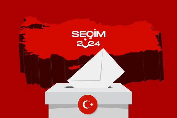 Trkiye Yerel Seimi Kampanyas Translation Turkish Local Election Campaign — Stock Vector