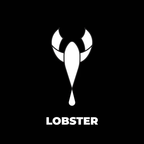 Векторный Файл Логотипом Абстрактного Лобстера Черном Фоне — стоковый вектор