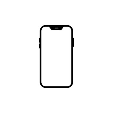 Cep telefonu modelleme vektör çizimi. Akıllı telefon basit modern tasarım özeti