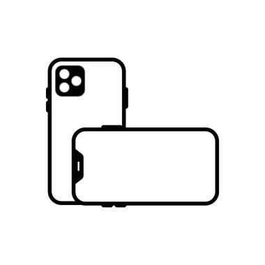 Cep telefonu modelleme vektör çizimi. Akıllı telefon basit modern tasarım özeti