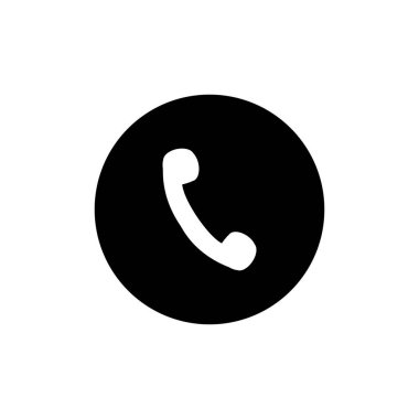 Beyaz arka planda izole edilmiş modayı takip eden bir telefon simgesi. Telefon sembolü. Vektör illüstrasyonu