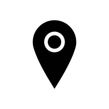 Konumun basit formlarının vektör simgesi. konum noktası, semboller için mükemmel
