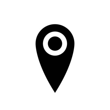 Konumun basit formlarının vektör simgesi. konum noktası, semboller için mükemmel