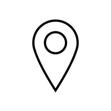 Konumun basit formlarının vektör simgesi. konum noktası, semboller için mükemmel