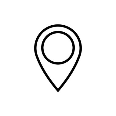 Konumun basit formlarının vektör simgesi. konum noktası, semboller için mükemmel