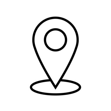 Konumun basit formlarının vektör simgesi. konum noktası, semboller için mükemmel