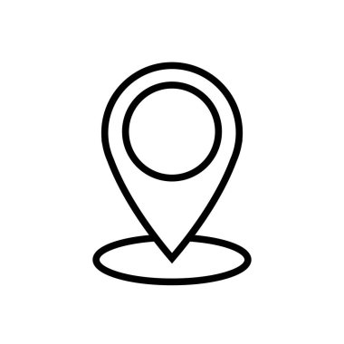 Konumun basit formlarının vektör simgesi. konum noktası, semboller için mükemmel