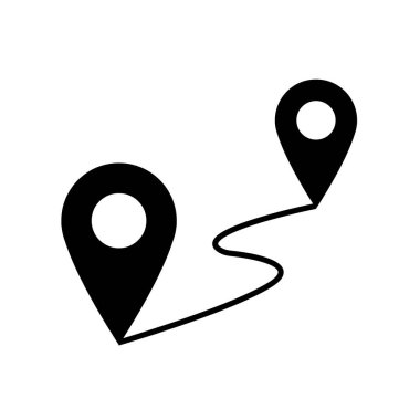 Konumun basit formlarının vektör simgesi. konum noktası, semboller için mükemmel