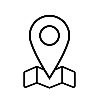 Konumun basit formlarının vektör simgesi. konum noktası, semboller için mükemmel