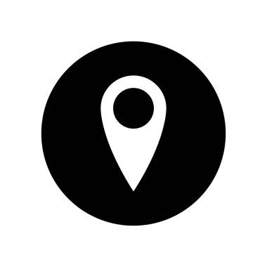 Konumun basit formlarının vektör simgesi. konum noktası, semboller için mükemmel