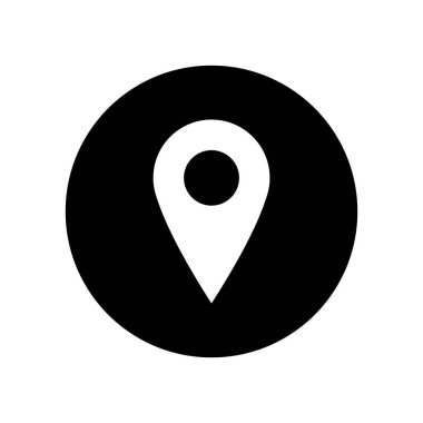 Konumun basit formlarının vektör simgesi. konum noktası, semboller için mükemmel