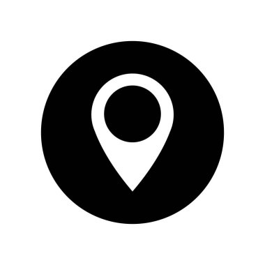 Konumun basit formlarının vektör simgesi. konum noktası, semboller için mükemmel