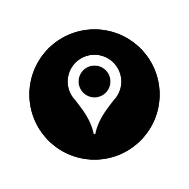 Konumun basit formlarının vektör simgesi. konum noktası, semboller için mükemmel