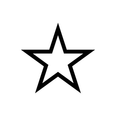 Düz dizaynlı Star _ IconStar simgesi. Beyaz arkaplanda yıldız simgesi. Vektör illüstrasyonu.