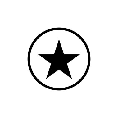 Düz dizaynlı Star _ IconStar simgesi. Beyaz arkaplanda yıldız simgesi. Vektör illüstrasyonu.