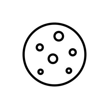 Arka planda Ay ve yıldızlar vektör simgesi. Düz Ay Simgesi. Gece sembolü. Vektör çizimi. EPS10.