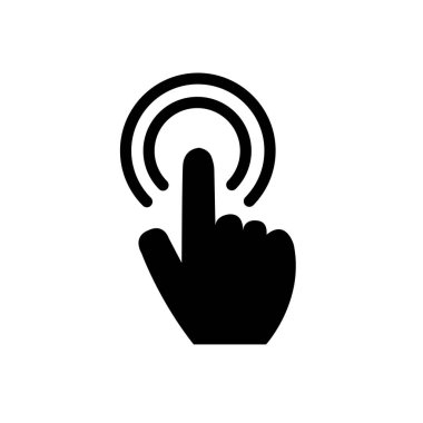 Çift hat ikonu. Mobil konsept ve web tasarımı için El Tıklama doğrusal işareti. Parmak dokunuşu çizgisi vektör simgesi. İmleç imleç sembolü, logo illüstrasyonu. Piksel mükemmel vektör grafikleri