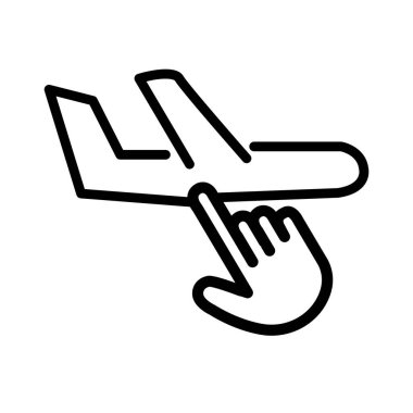 Çift hat ikonu. Mobil konsept ve web tasarımı için El Tıklama doğrusal işareti. Parmak dokunuşu çizgisi vektör simgesi. İmleç imleç sembolü, logo illüstrasyonu. Piksel mükemmel vektör grafikleri