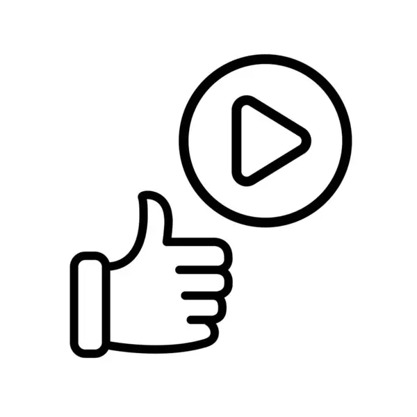 Icono Botón Reproducción Vídeo Inicie Símbolo Medios Acción Audio Vídeo — Archivo Imágenes Vectoriales