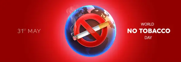 Mayıs Dünya Tütün Yasağı Günü Için Siyah Zemin Üzerinde Sigara — Stok Vektör